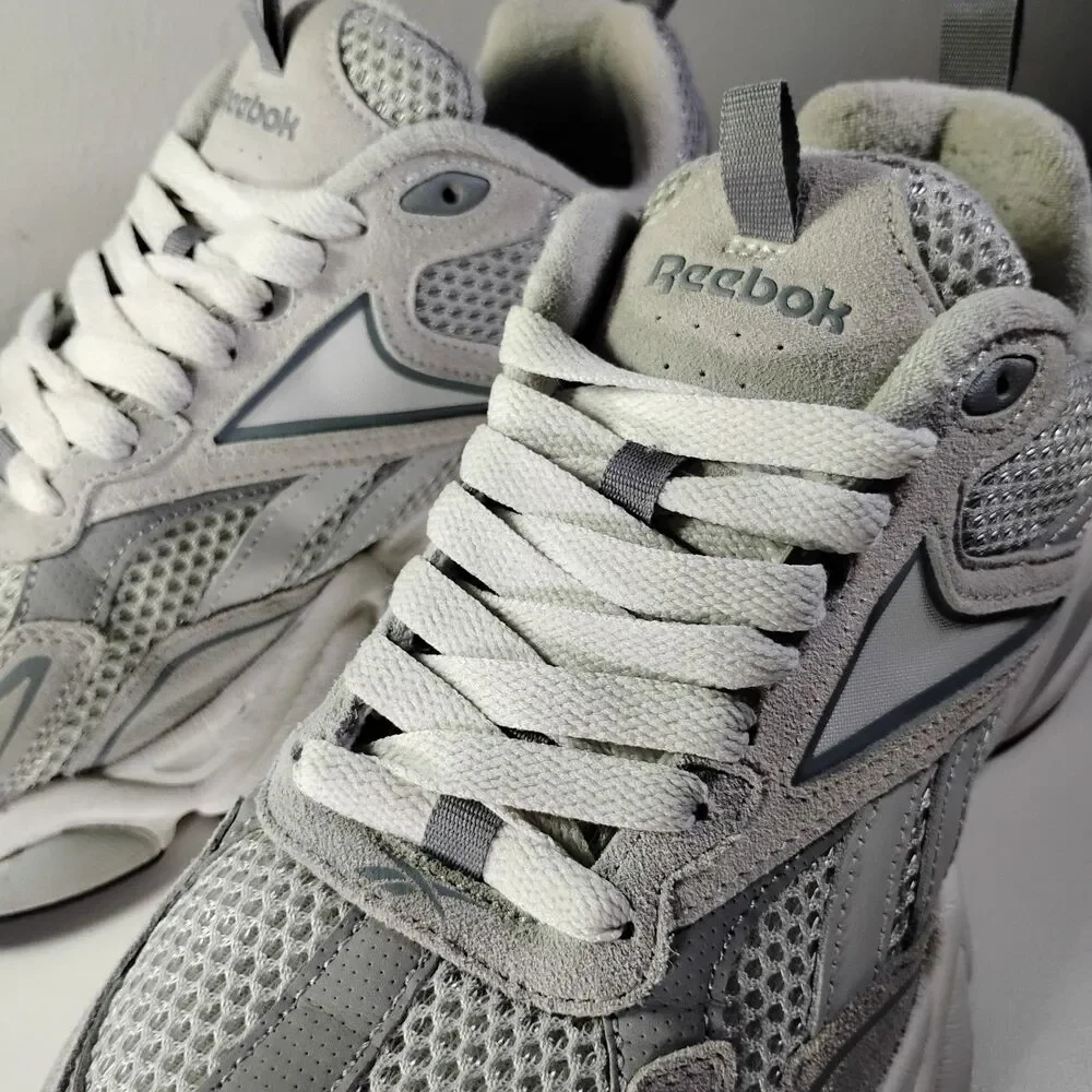 Reebok Royal Charge Sneaker Men US 10.5 Chunky Gray White Casual Lifestyle Shoes